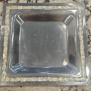 Towle Platter W/Mother Of Pearl Inlay